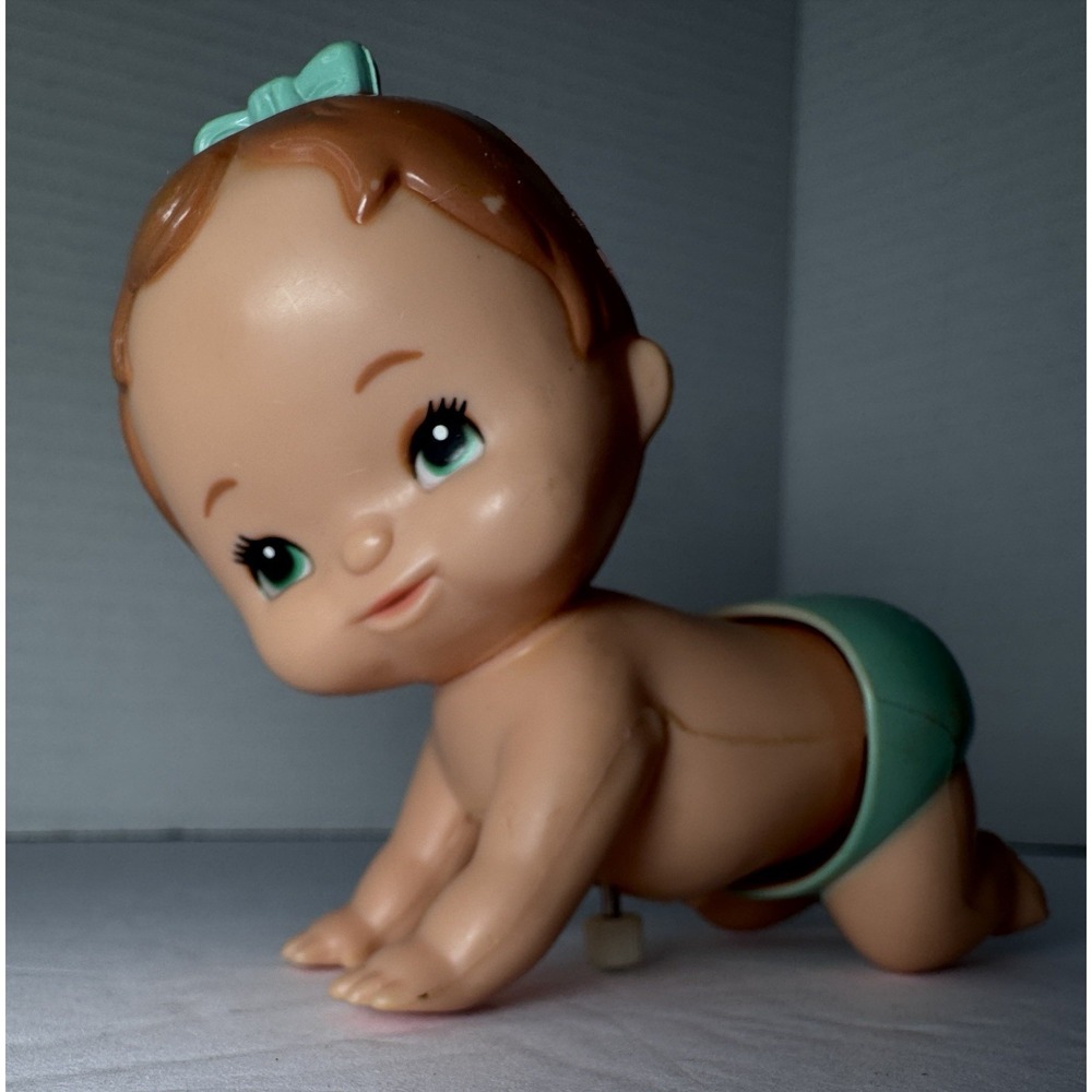 Vintage TOMY 1977 Wind-Up Crawling Baby Taiwan